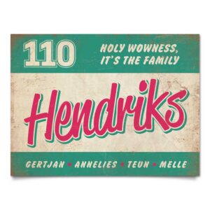 Naambord-Hendriks-voordeur-mint-roze-wit-koenmeloen