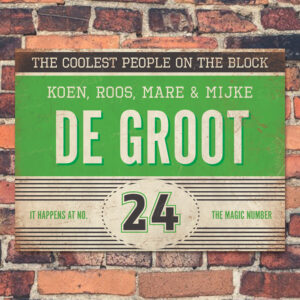 Naambord-de-Groot-voordeur-zwart-groen-wit-koenmeloen