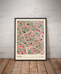 Groningen-mozaiek-poster-print-grijze-roze-tinten-vloer koenmeloen