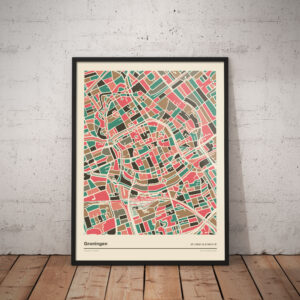 Groningen-mozaiek-poster-print-grijze-roze-tinten-vloer koenmeloen