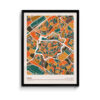 Zwolle - mozaiek-poster-print-oranje-bruine--tinten-koenmeloen
