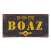 naambord-boaz-zwart-geel-leger-army-koenmeloen