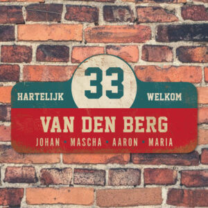 Van-den-Berg-naambord-koenmeloen-rood-blauw-wit-muur rallybord