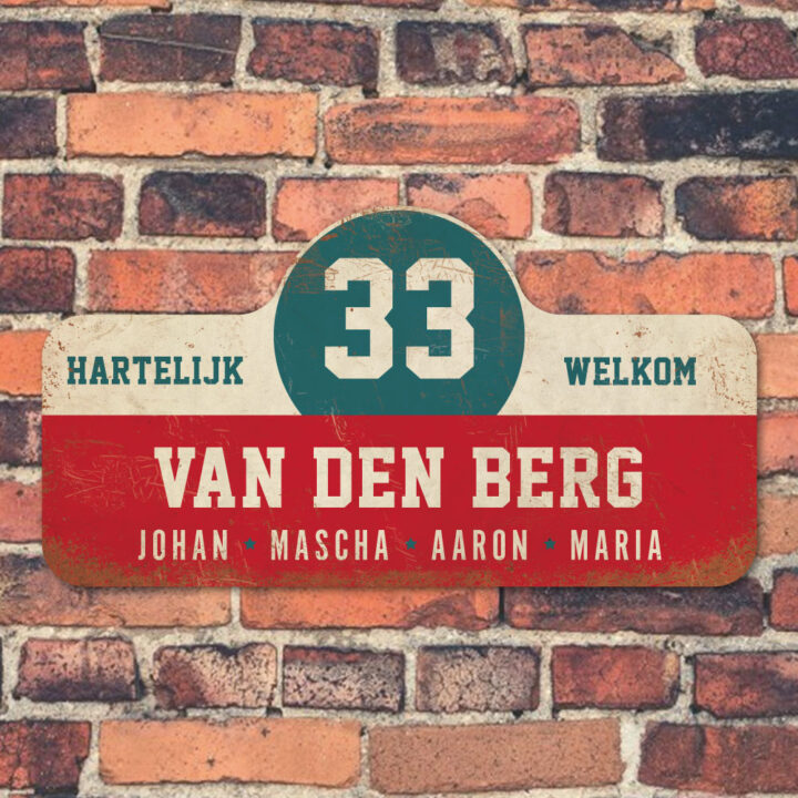 Van-den-Berg-naambord-koenmeloen-rood-wit-blauw-muur rallybord