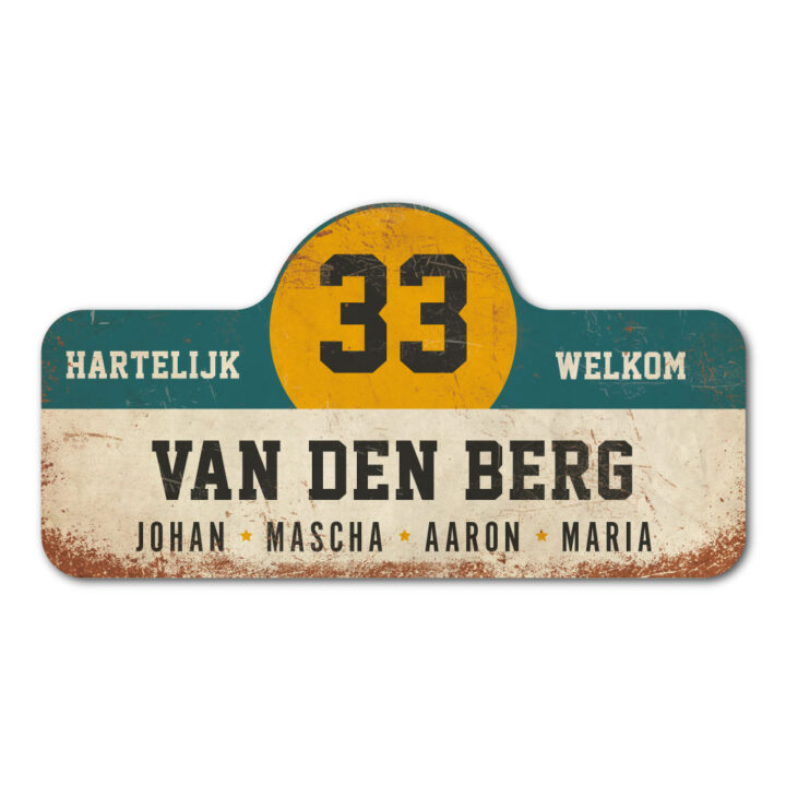 Van-den-Berg-naambord-koenmeloen-wit-blauw-geel-zwart rallybord