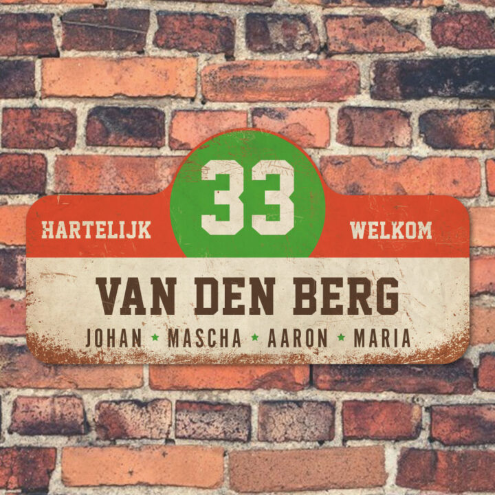 Van-den-Berg-naambord-koenmeloen-wit-rood-groen-bruin-muur rallybord