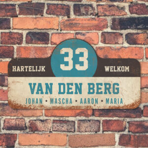 Van-den-Berg-naambord-koenmeloen-wit-zwart-blauw-muur rallybord