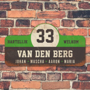 Van-den-Berg-naambord-koenmeloen-zwart-groen-wit-muur rallybord