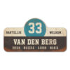 Van-den-Berg-naambord-koenmeloen-zwart-wit-blauw rallybord