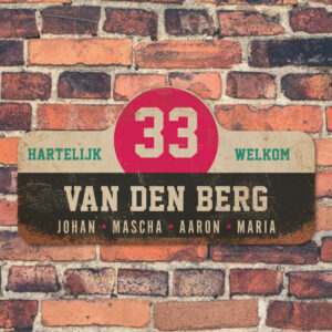 Van-den-Berg-naambord-koenmeloen-zwart-wit-roze-mint-muur rallybord