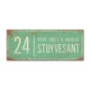 Naambord-Stuyvesant-vintage-koenmeloen-voordeur-mint-wit
