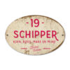 Naambord-Schipper-vintage-koenmeloen-voordeur-knal-roze-wit-muur