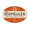 Naambord-Vermeulen-vintage-koenmeloen-voordeur-oranje-bruin-wit-muur