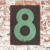 koenmeloen-huisnummer-bord-staand-type-1-mint-groen-zwart