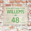 Naambord-Willems-koenmeloen-groen-wit
