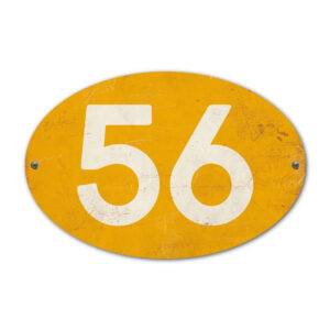 Koenmeloen-Huisnummer-bord-ovaal-geel-wit