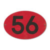 Koenmeloen-Huisnummer-bord-ovaal-rood-zwart