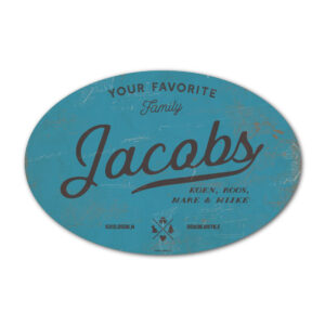 Naambord-Jacobs-koenmeloen-blauw-zwart