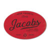 Naambord-Jacobs-koenmeloen-rood-zwart