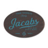 Naambord-Jacobs-koenmeloen-zwart-blauw