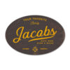 Naambord-Jacobs-koenmeloen-zwart-geel