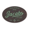 Naambord-Jacobs-koenmeloen-zwart-mint