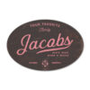 Naambord-Jacobs-koenmeloen-zwart-roze