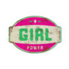 Koenmeloen naamborden Girl power banner roze mint meisjeskamer