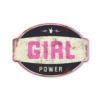 Koenmeloen naamborden Girl power banner zwart roze meisjeskamer