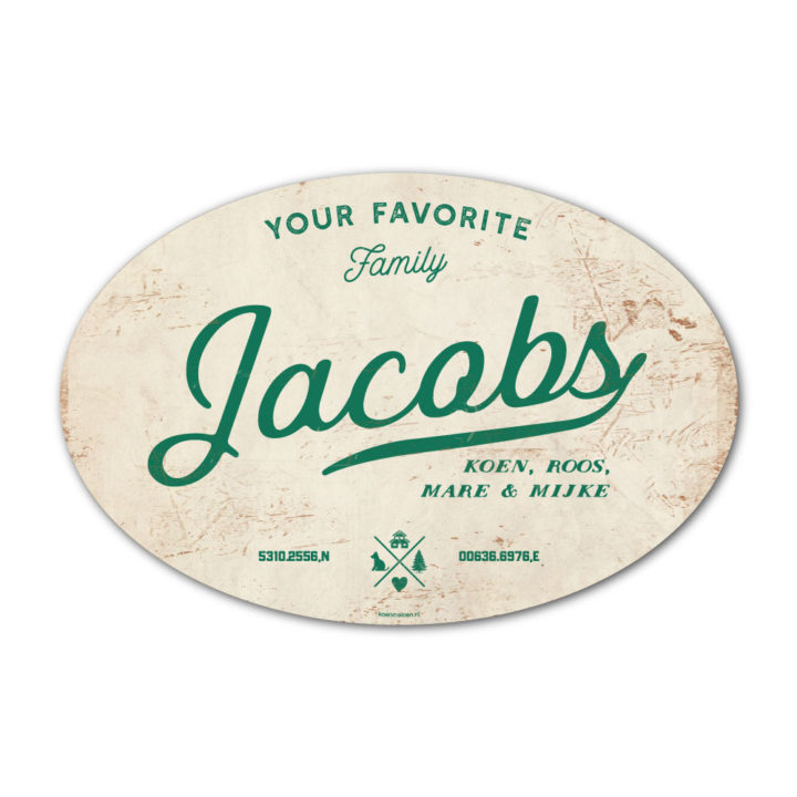 Naambord-Jacobs-koenmeloen-wit-donkergroen
