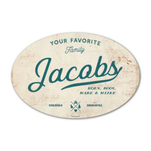 Naambord-Jacobs-koenmeloen-wit-petrol-blue