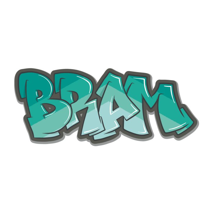 Koenmeloen Graffiti Sticker Wildstyle 2 Multicolor aqua   Bram