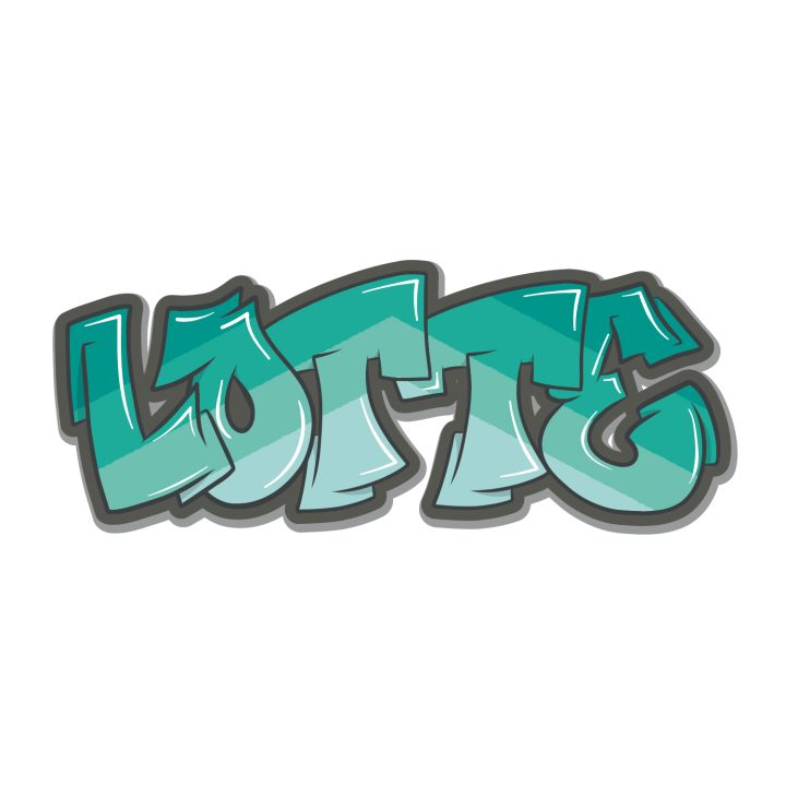 Koenmeloen Graffiti Sticker Wildstyle 2 Multicolor aqua   Lotte