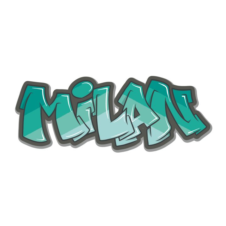 Koenmeloen Graffiti Sticker Wildstyle 2 Multicolor aqua   Milan