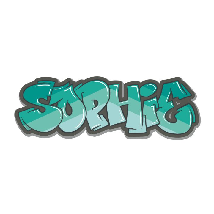 Koenmeloen Graffiti Sticker Wildstyle 2 Multicolor aqua   Sophie