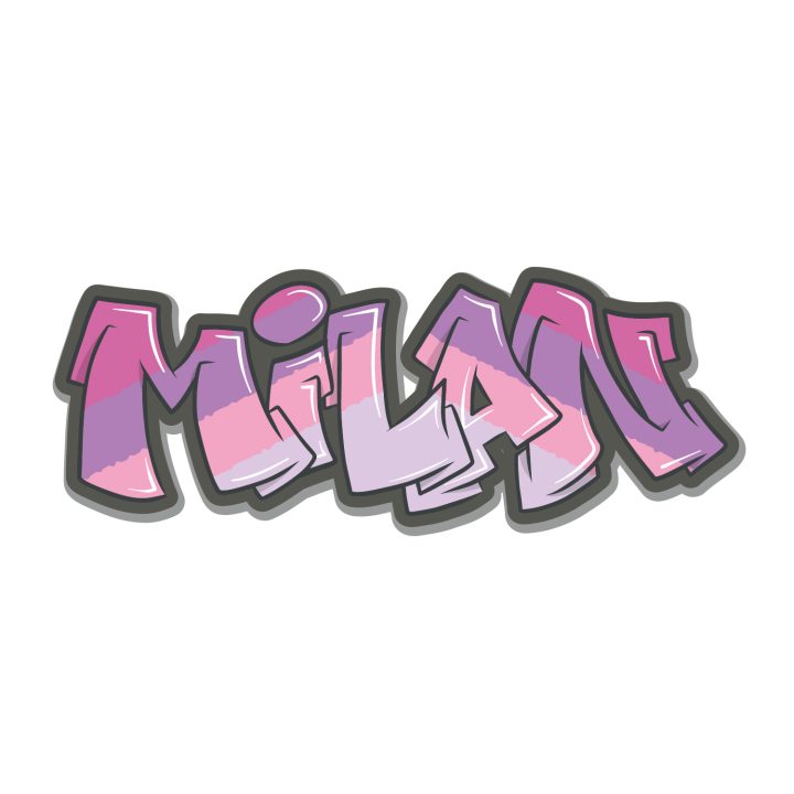 Koenmeloen Graffiti Sticker Wildstyle 2 Multicolor pink   Milan