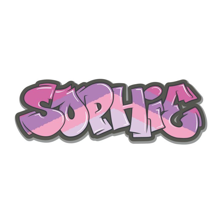 Koenmeloen Graffiti Sticker Wildstyle 2 Multicolor pink   Sophie