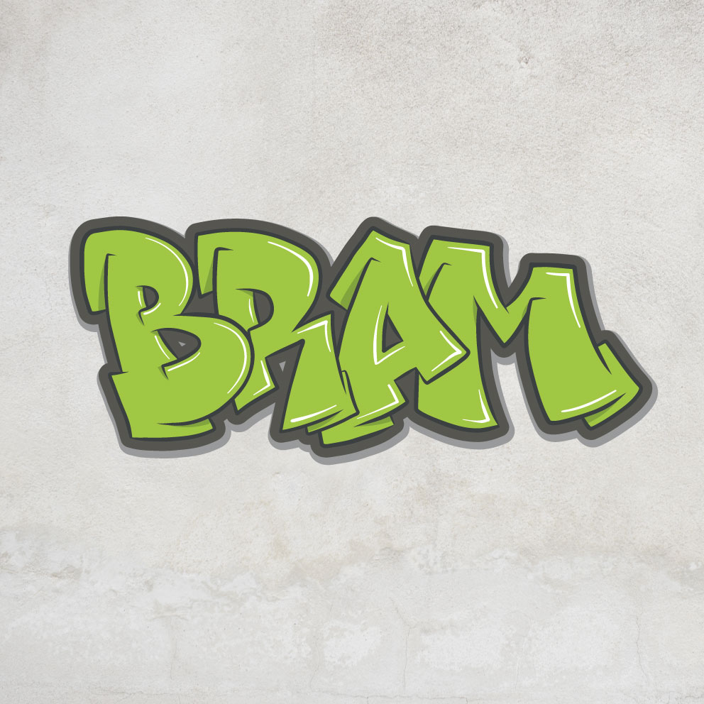 Koenmeloen-Graffiti-Sticker-Wildstyle-2 Voorbeeld-Bram