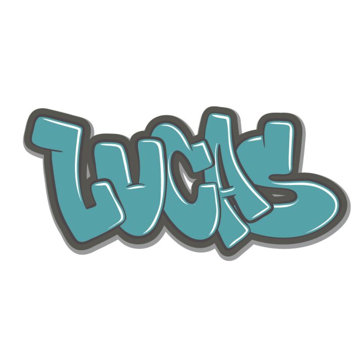 Koenmeloen Graffiti Sticker Wildstyle-Lucas-Olympia-Blue