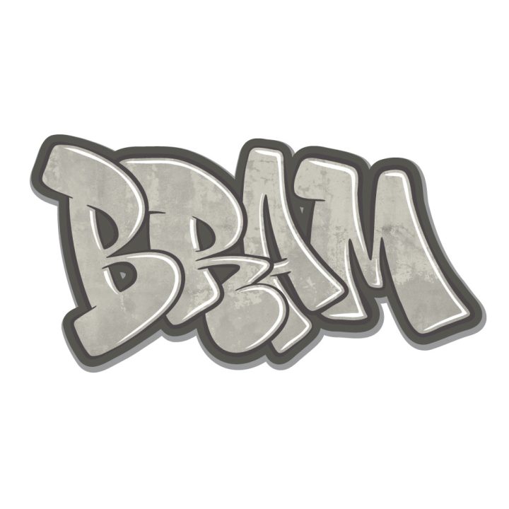 Koenmeloen Graffiti Sticker Wildstyle -beton